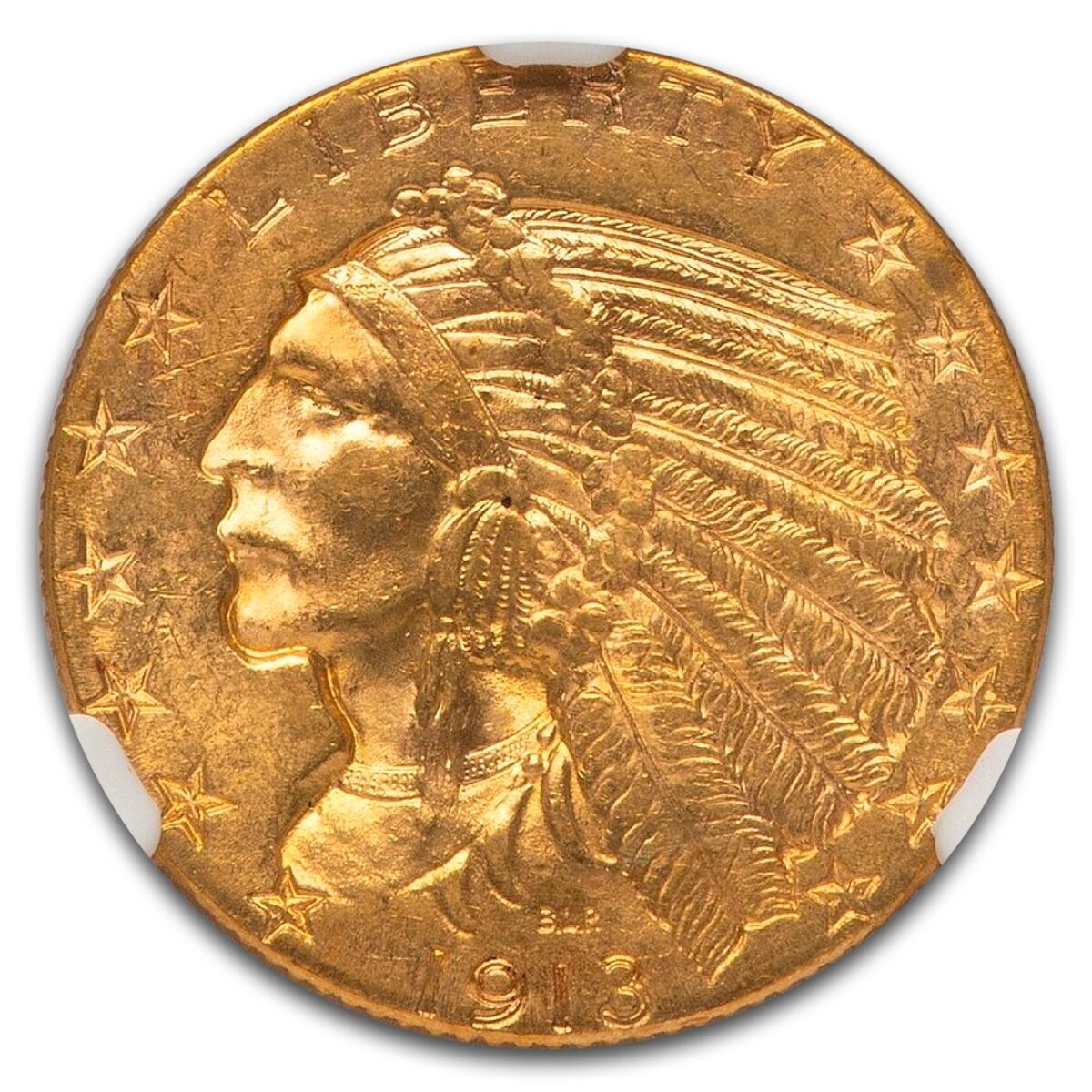 1913 $5 Indian Gold Half Eagle MS-63 NGC