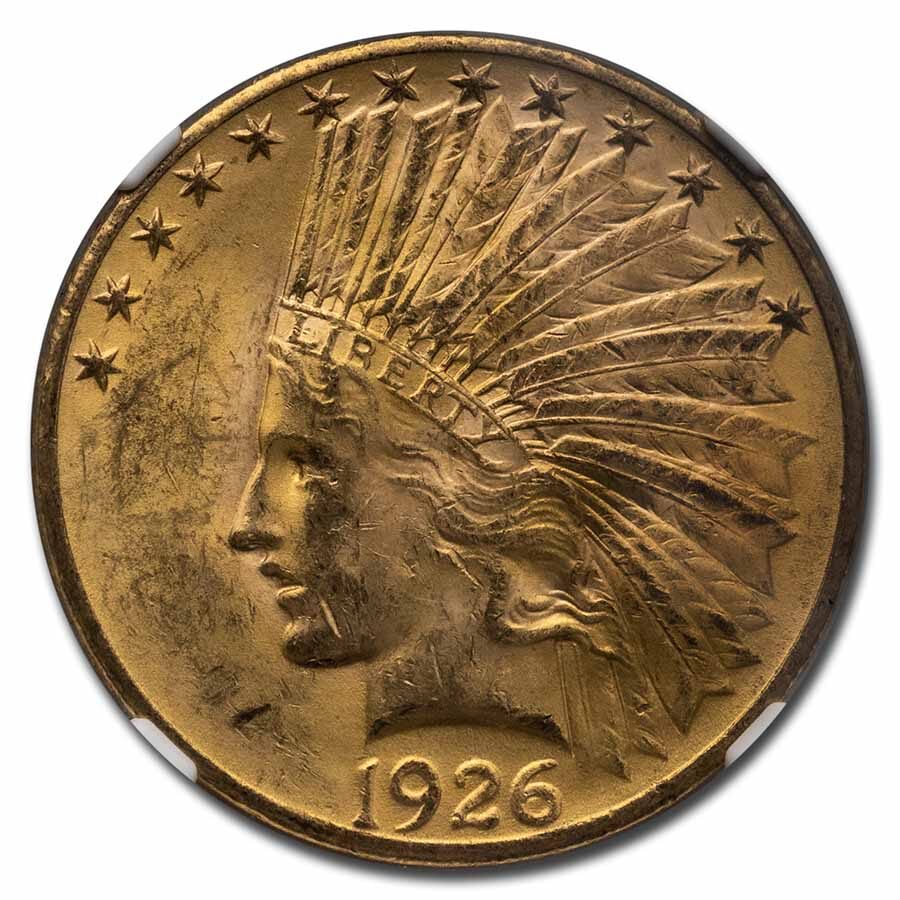 1926 $10 Indian Gold Eagle MS-62 NGC