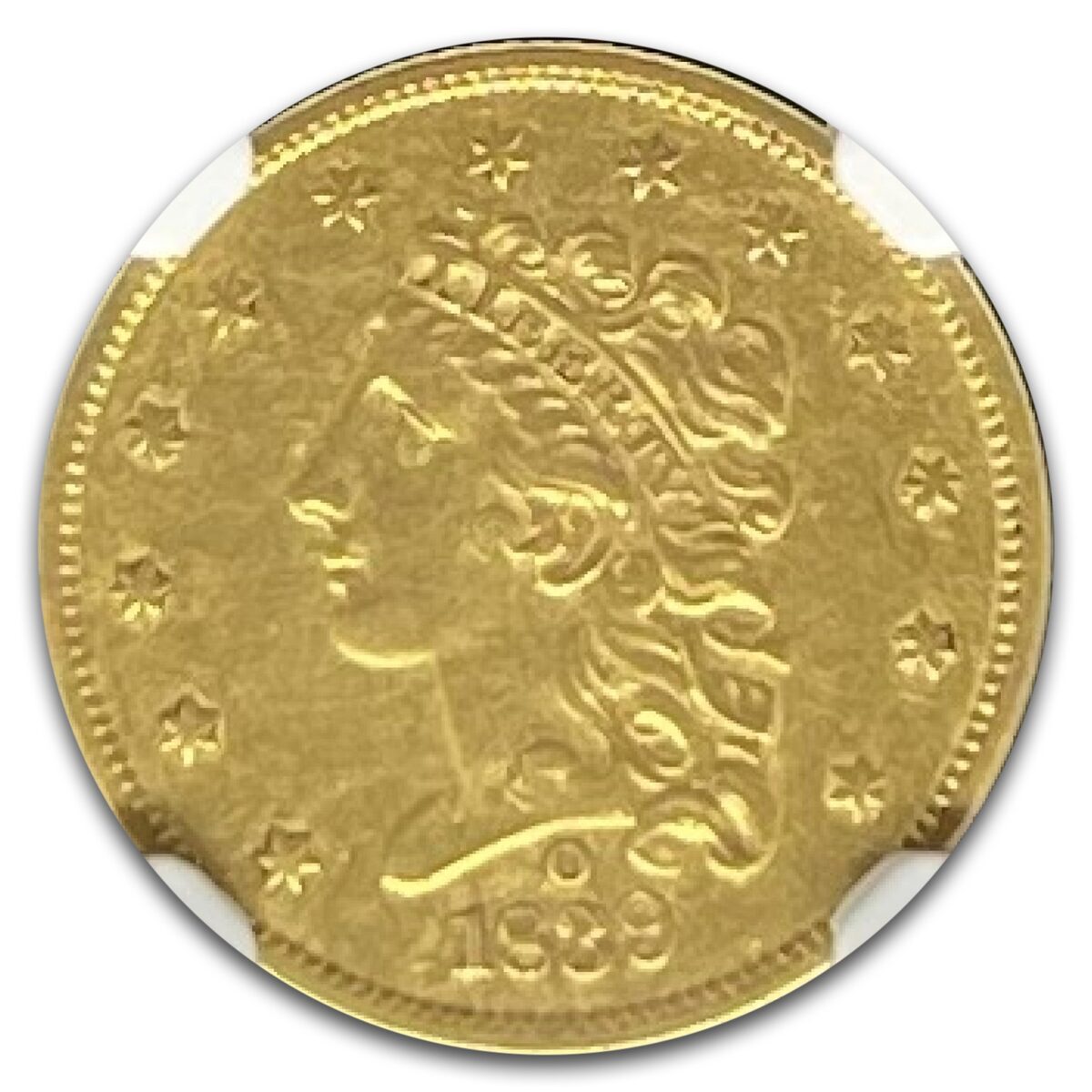 1839-O $2.50 Gold Classic Head Quarter Eagle AU-55 NGC