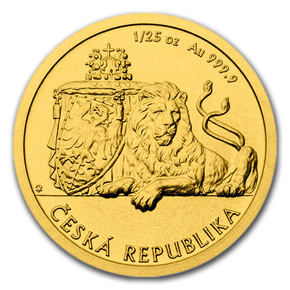 2017 Niue 1/25 oz Gold Czech Lion BU