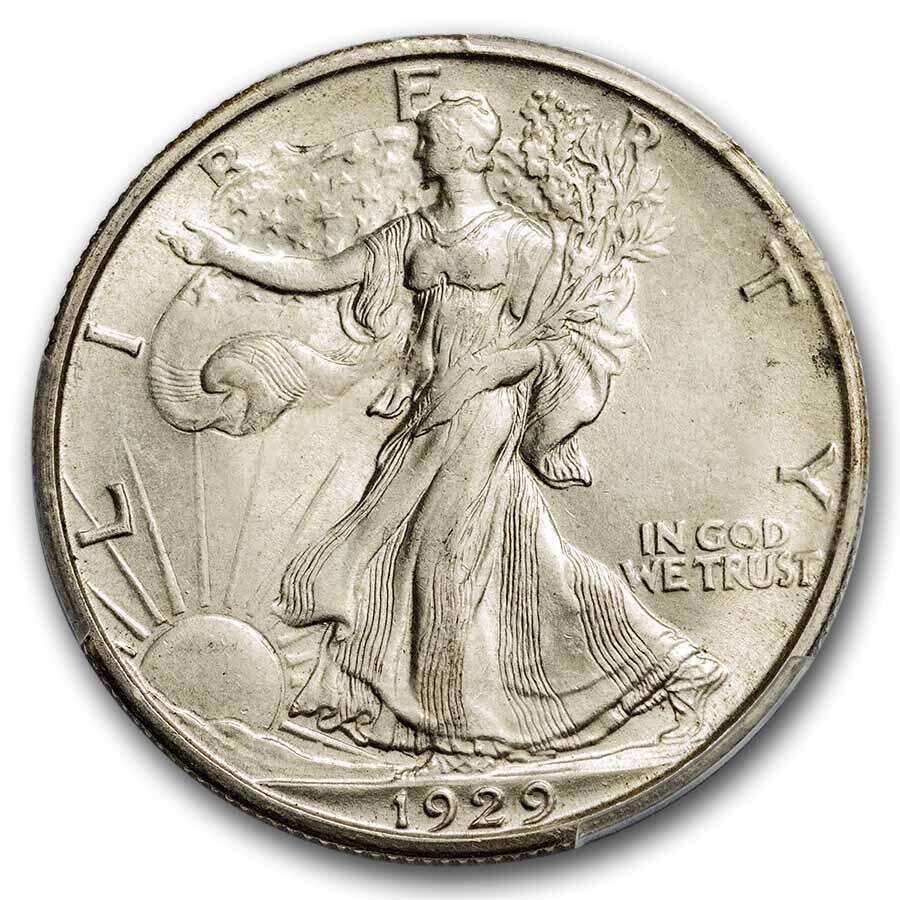 1929-S Walking Liberty Half Dollar MS-64 PCGS