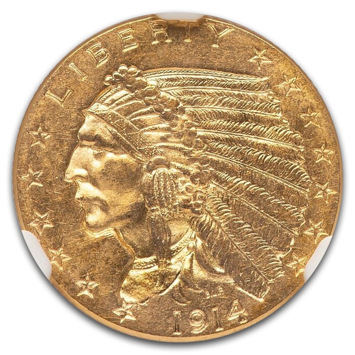 1914 $2.50 Indian Gold Quarter Eagle MS-64 NGC