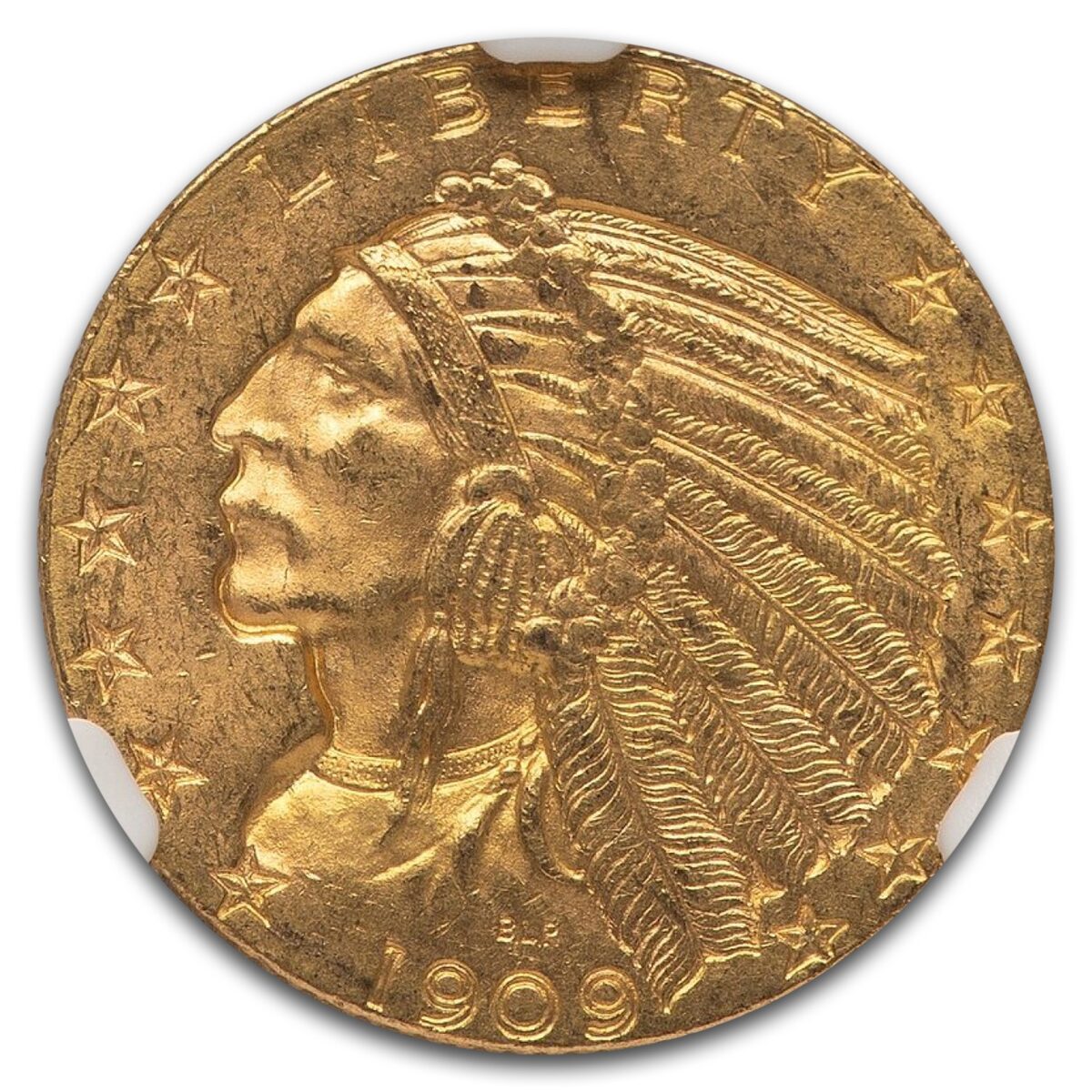 1909 $2.50 Indian Gold Quarter Eagle MS-64 NGC