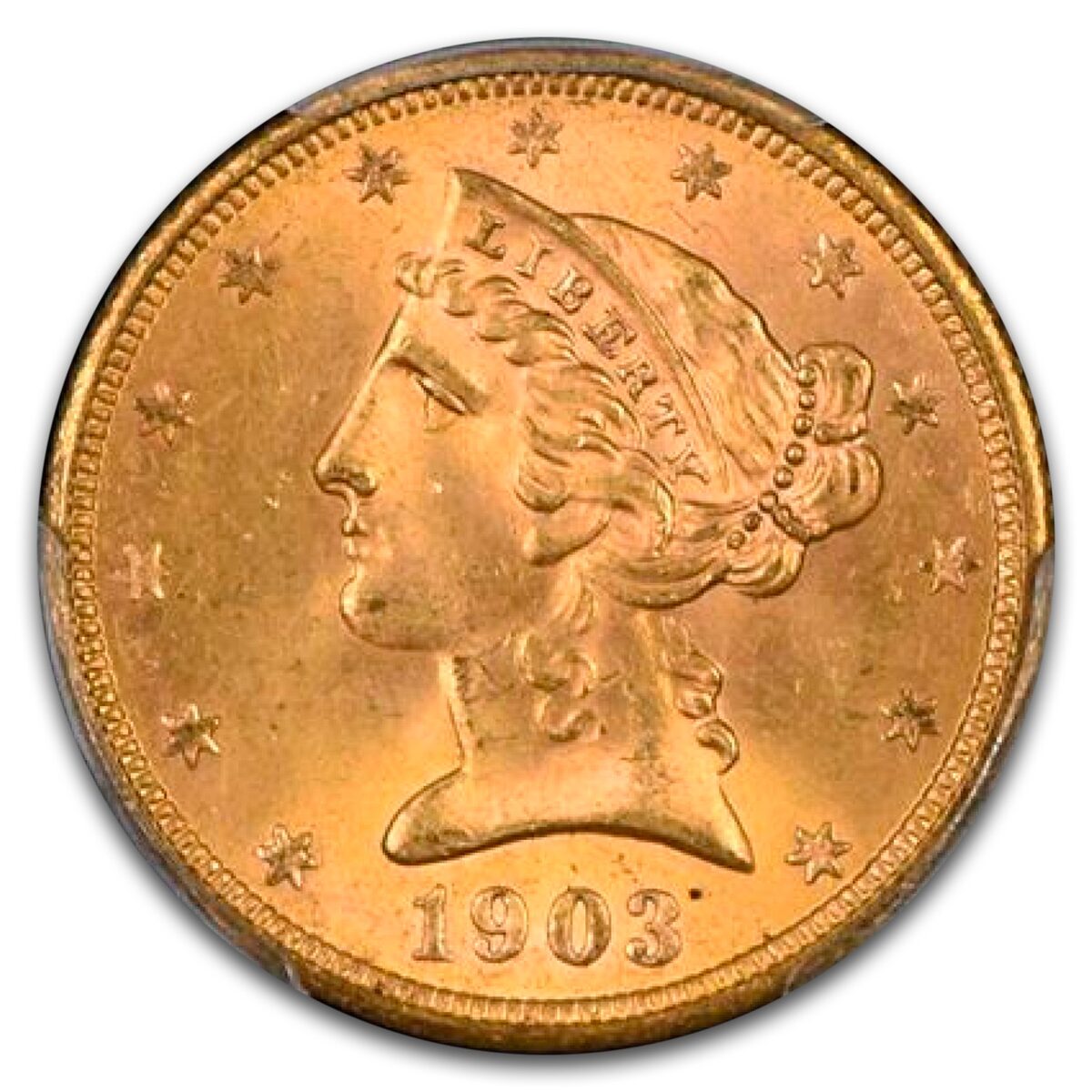 1903-S $5 Liberty Gold Half Eagle MS-65 PCGS