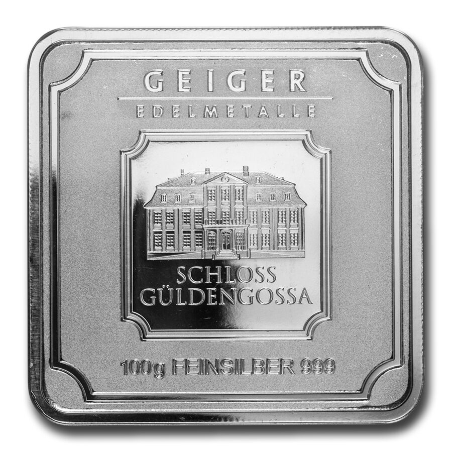 100 gram Silver Bar - Geiger Edelmetalle (Encapsulated w/ Assay)
