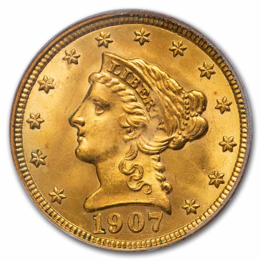 1907 $2.50 Liberty Gold Quarter Eagle MS-65 PCGS