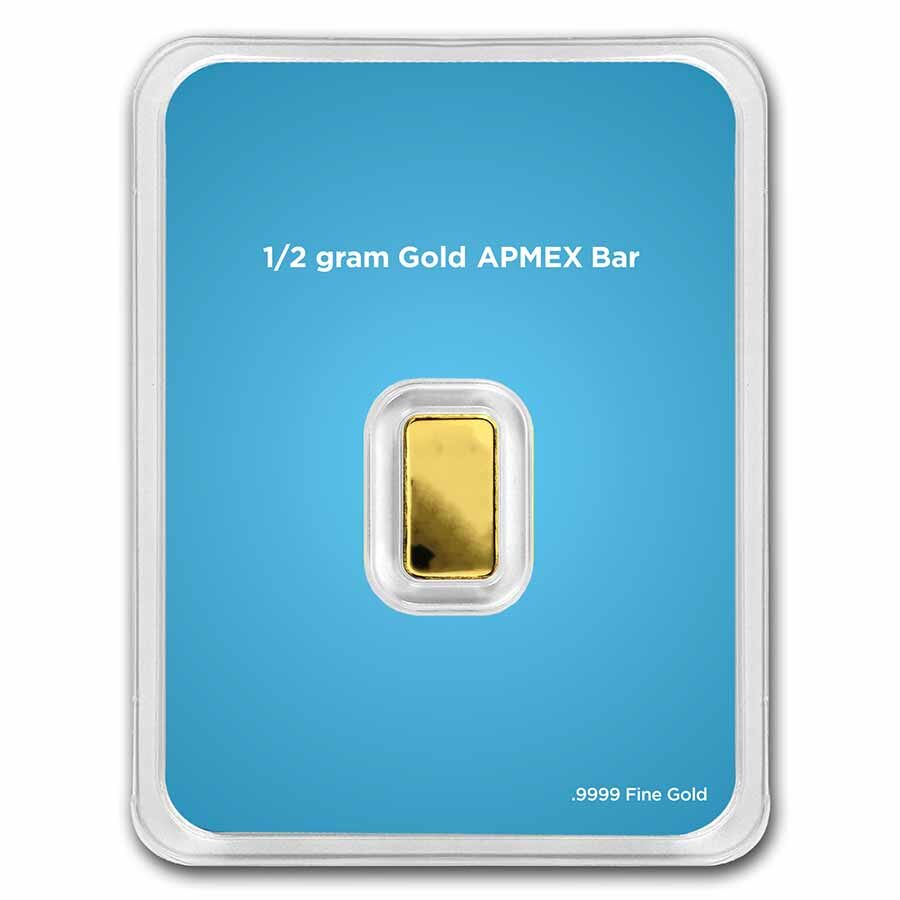 1/2 gram Gold Bar - APMEX (w/Snowflake Card, In TEP)