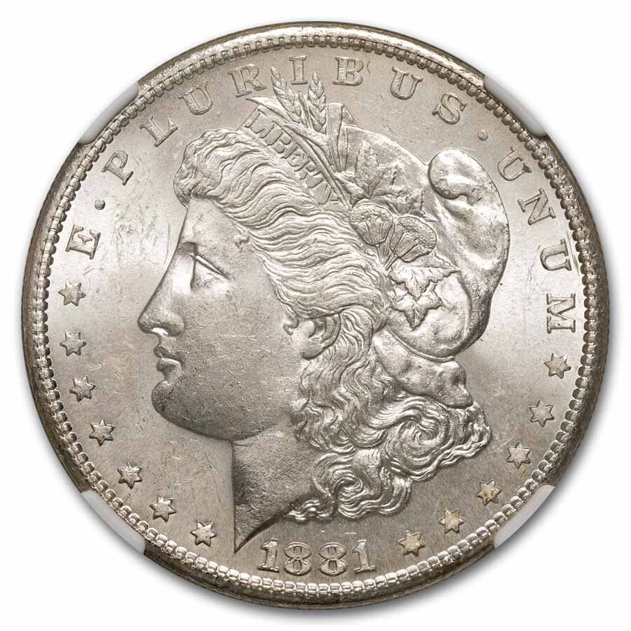 1881-S Morgan Dollar MS-61 NGC