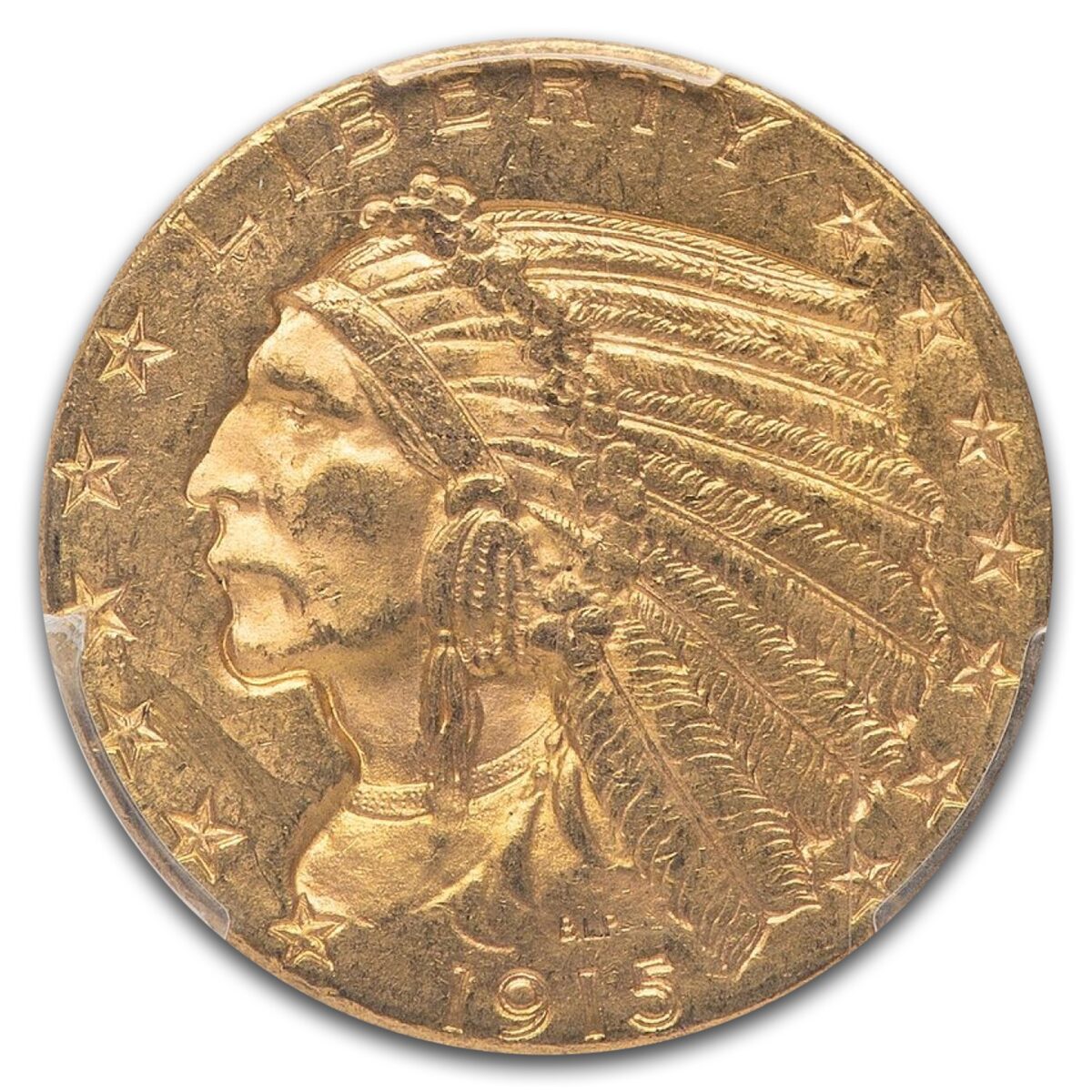 1915-S $5 Indian Gold Half Eagle MS-62 PCGS