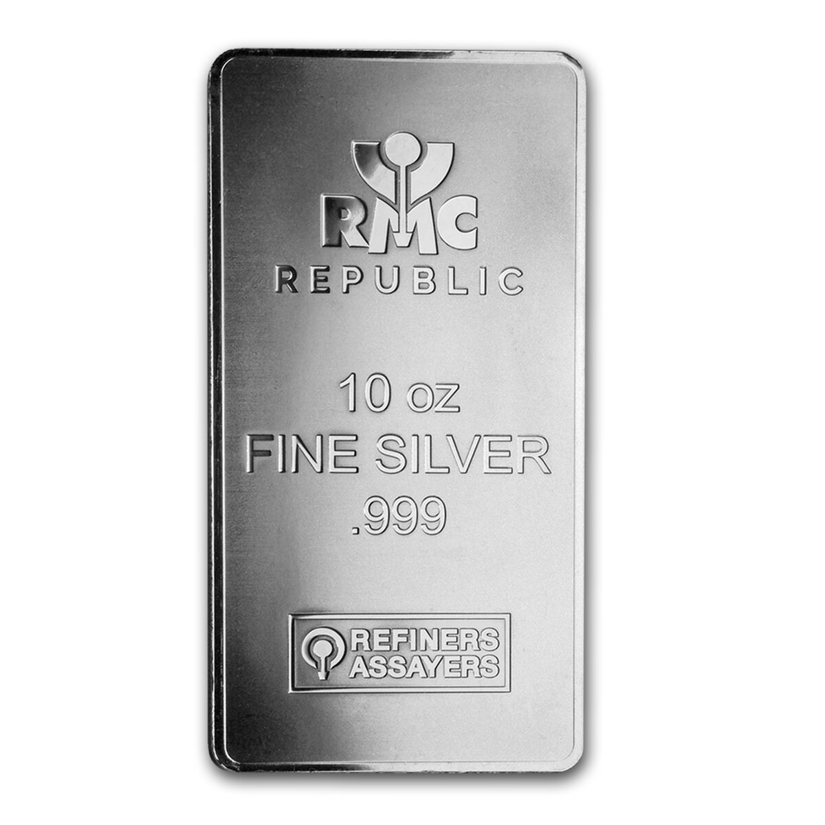 10 oz Silver Bar - Republic Metals Corp. New Style (RMC)