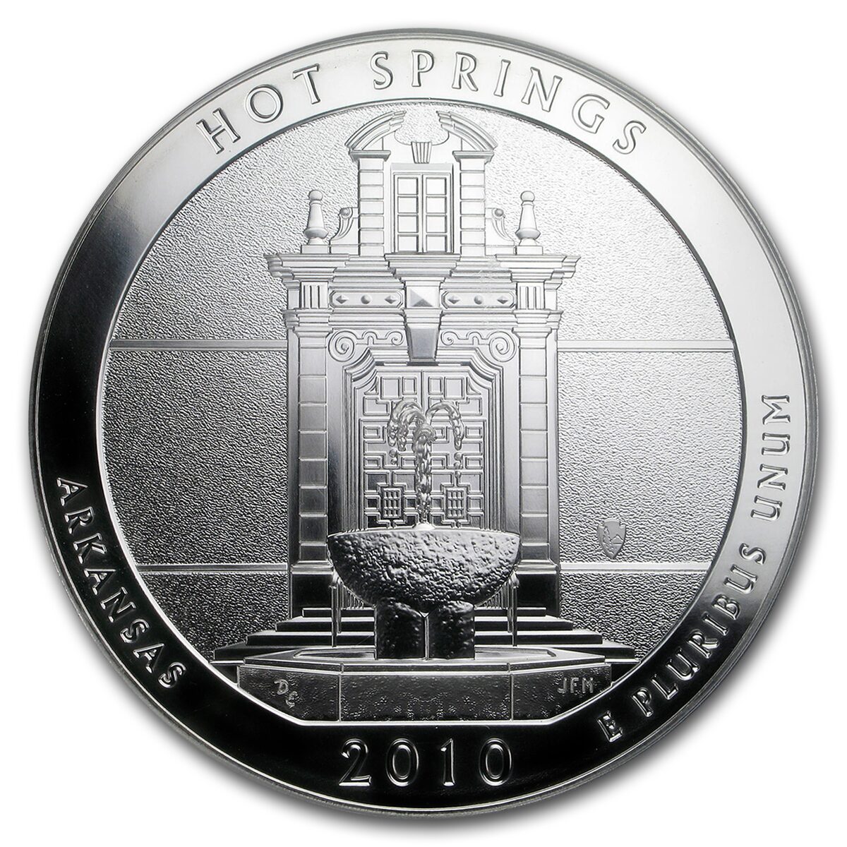 2010 5 oz Silver ATB Hot Springs MS-69 PL PCGS (FirstStrike®)