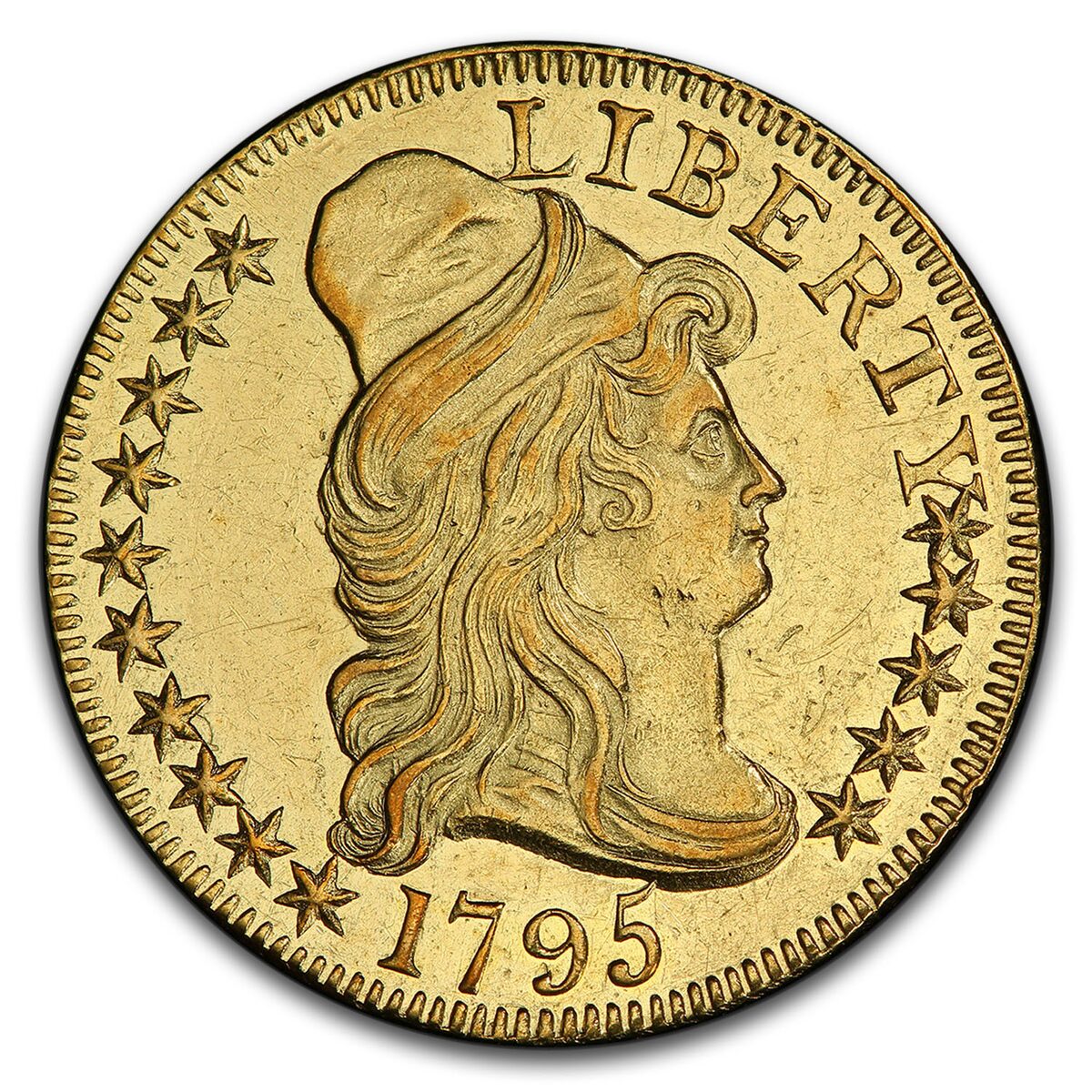 1795 $5 Capped Bust Gold Half Eagle AU-58 PCGS (Small Eagle)