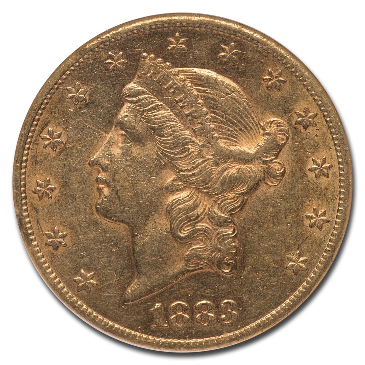 1883-CC $20 Liberty Gold Double Eagle AU-53 NGC