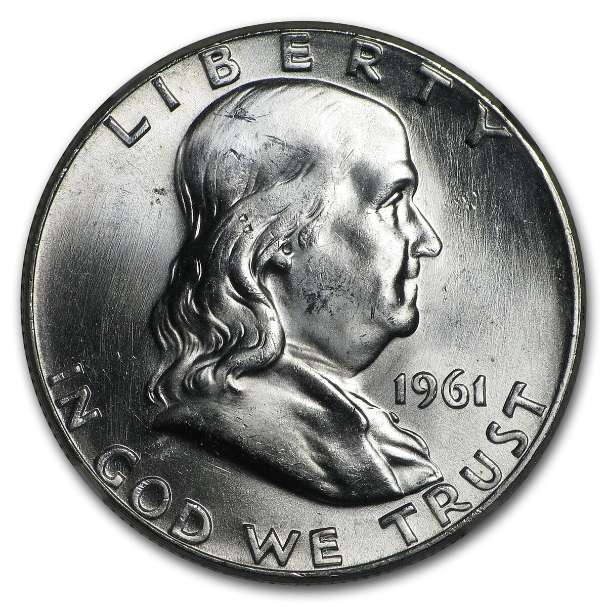 1961 Franklin Half Dollar MS-64 NGC (FBL)
