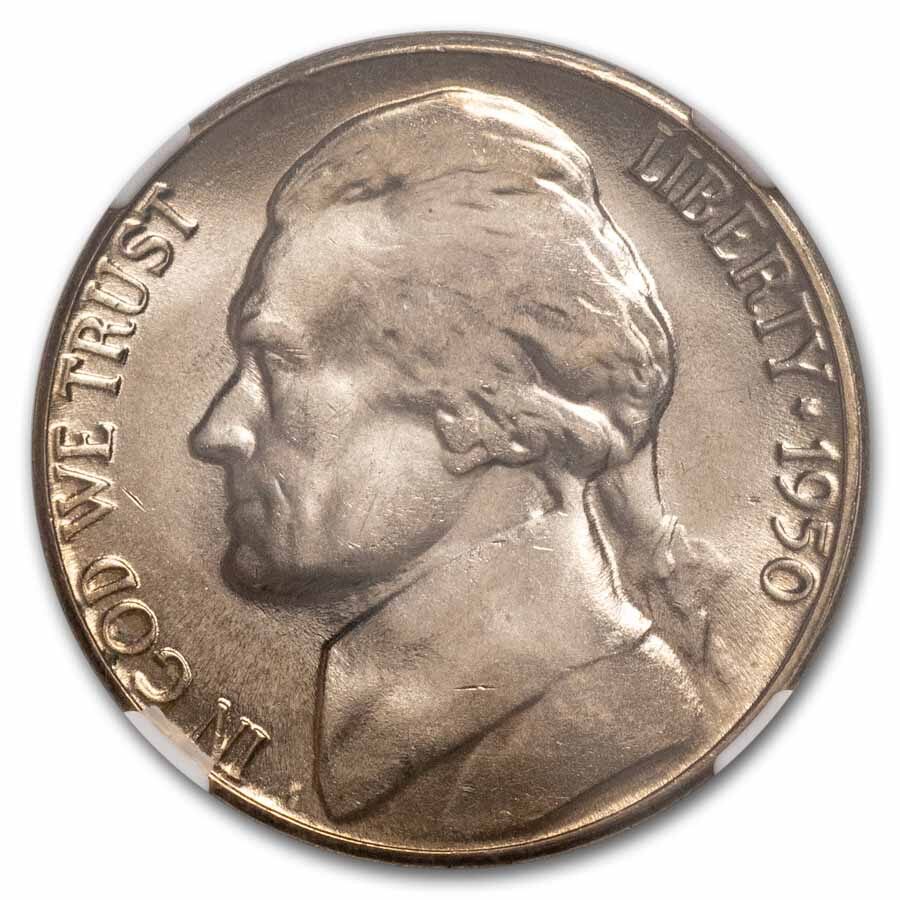 1950-D Jefferson Nickel MS-66 NGC