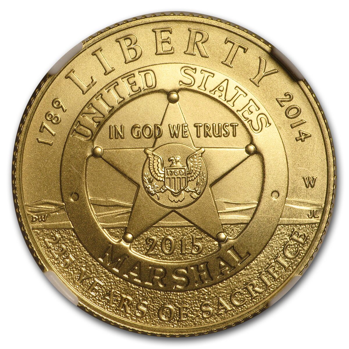 2015-W Gold $5 Commem U.S. Marshals Service MS-70 NGC