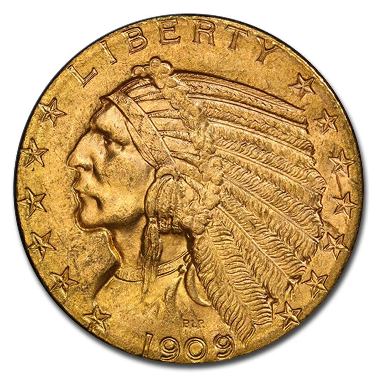 1909 $5 Indian Gold Half Eagle MS-64 PCGS