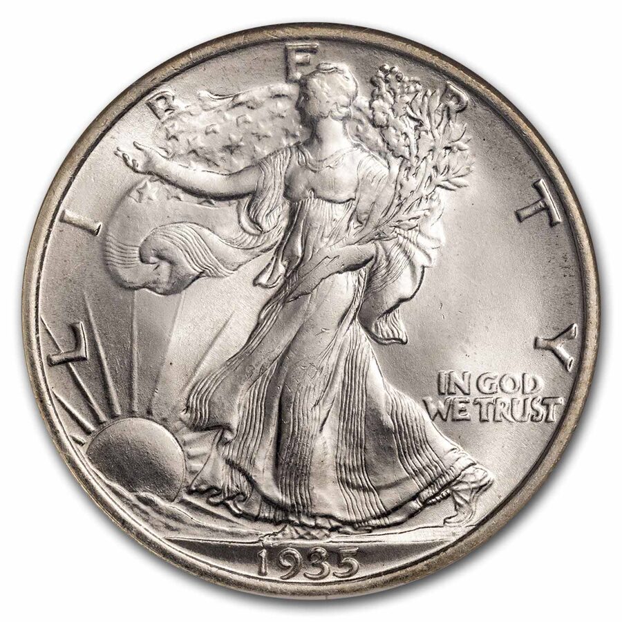 1935 Walking Liberty Half Dollar MS-67 NGC
