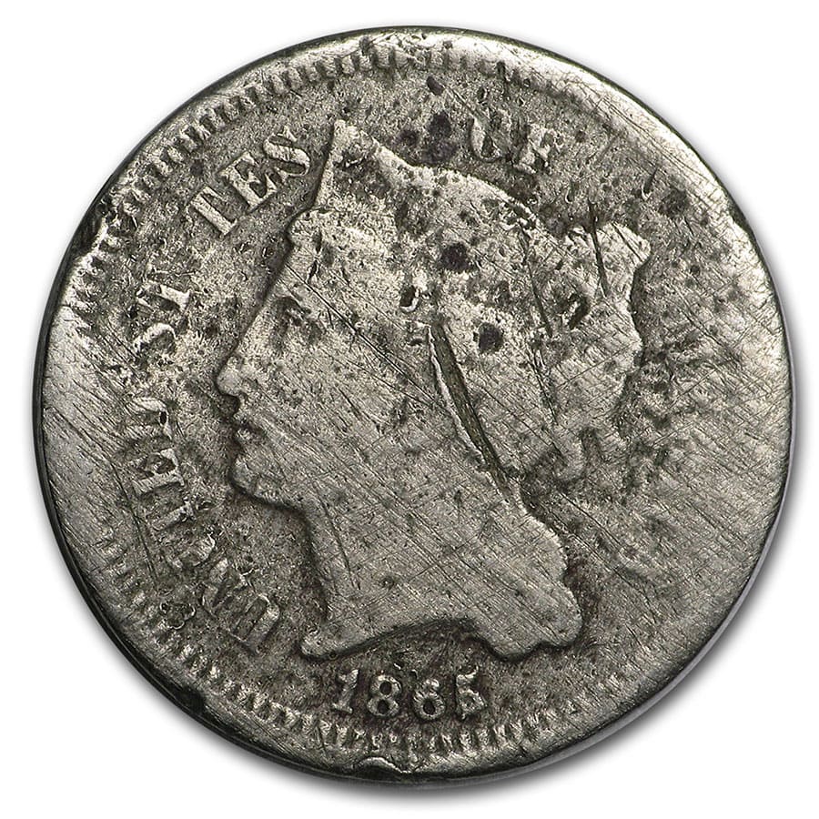 1865-1889 3 Cent Nickels Culls