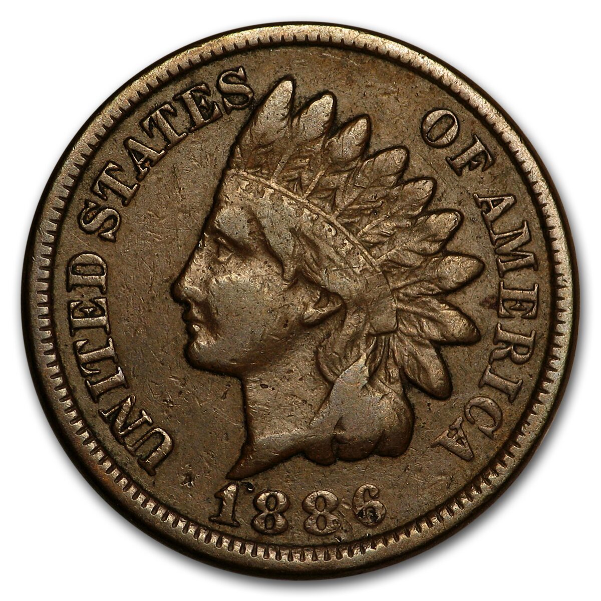 1886 Indian Head Cent Type-II Fine