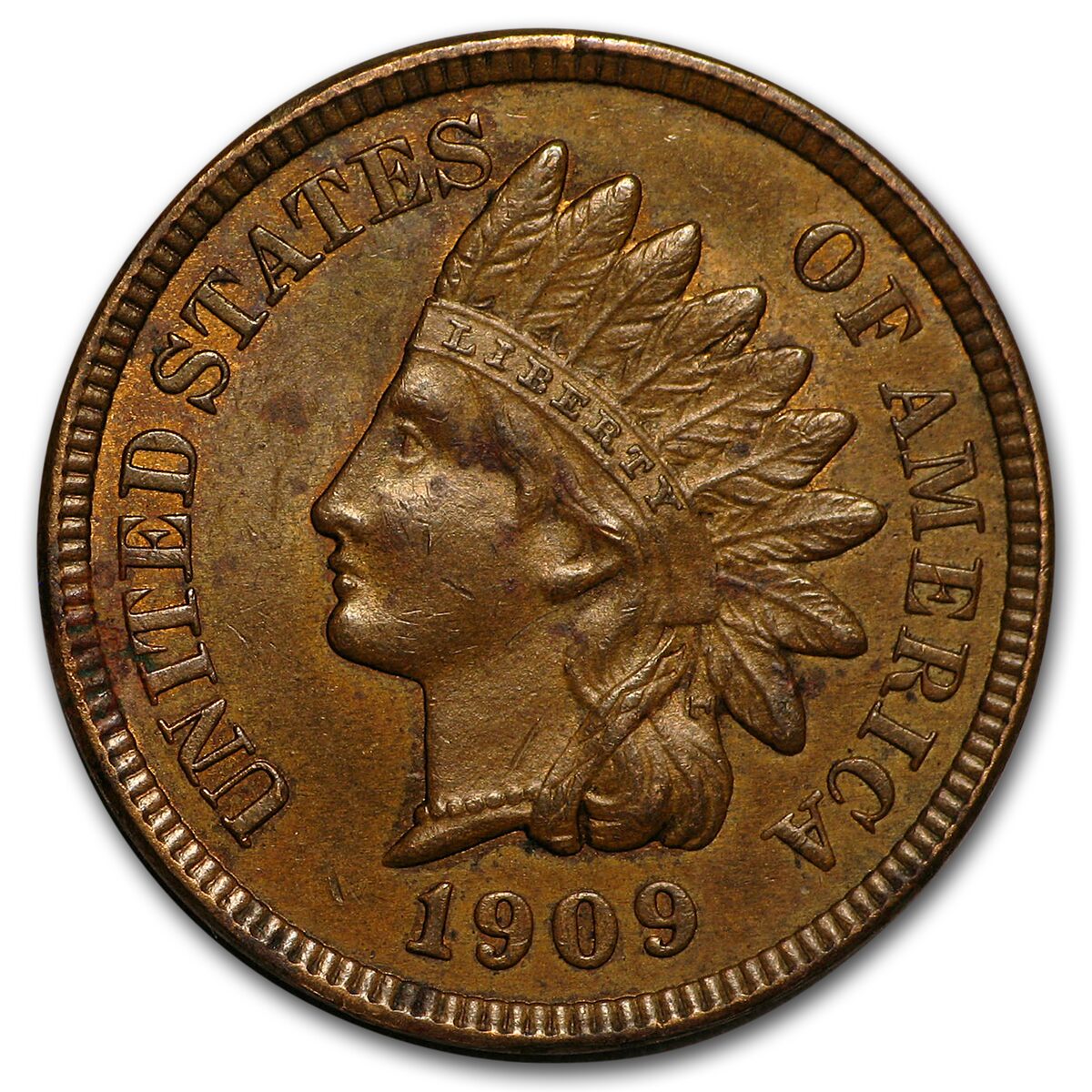 1909 Indian Head Cent BU (Brown)