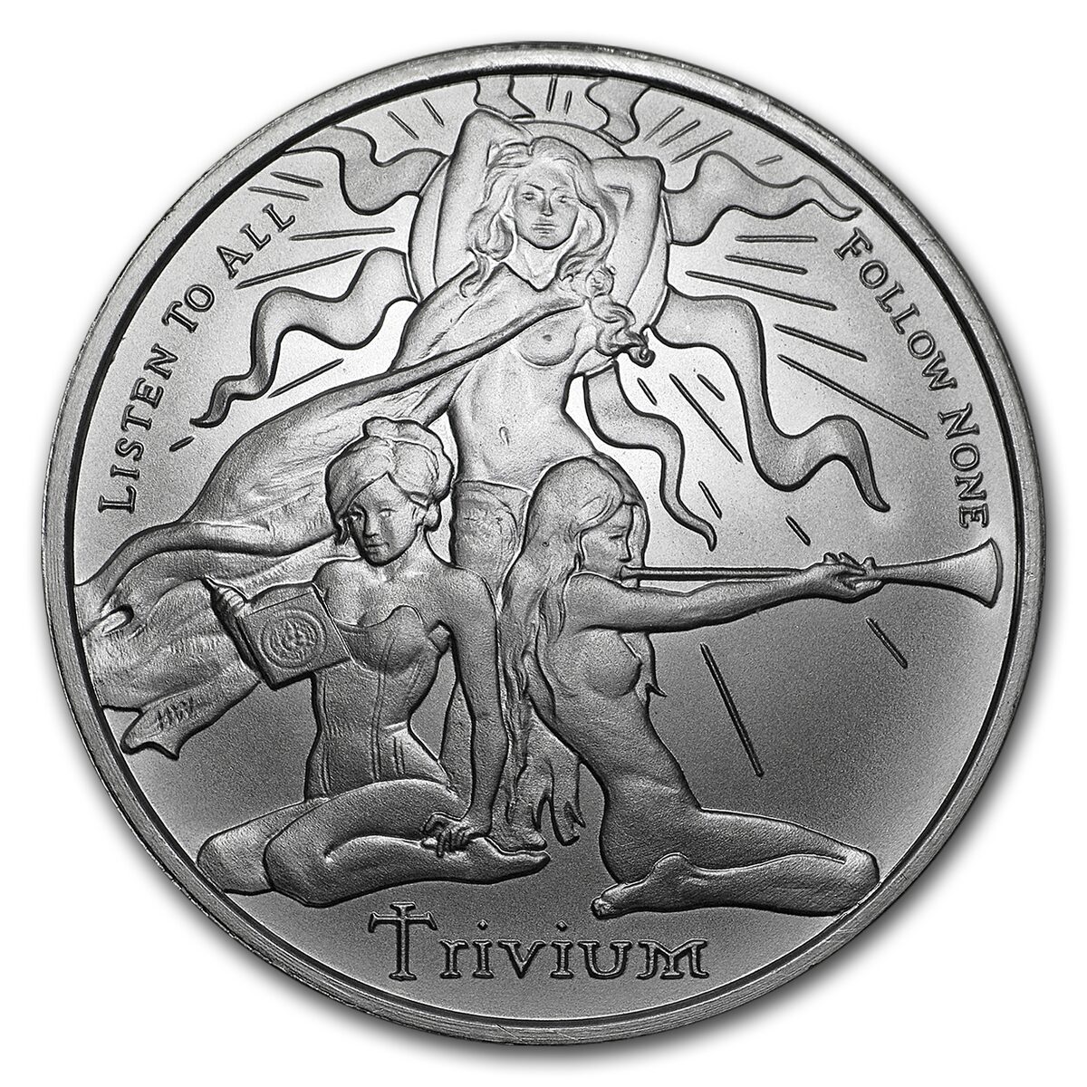2018 1 oz Silver Shield Round - Trivium Girls