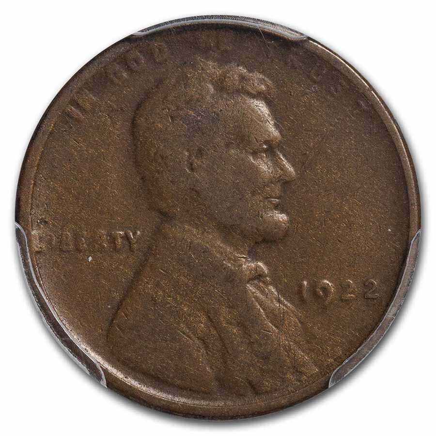 1922 Plain Lincoln Cent VF-25 PCGS (No D, Strong Rev)