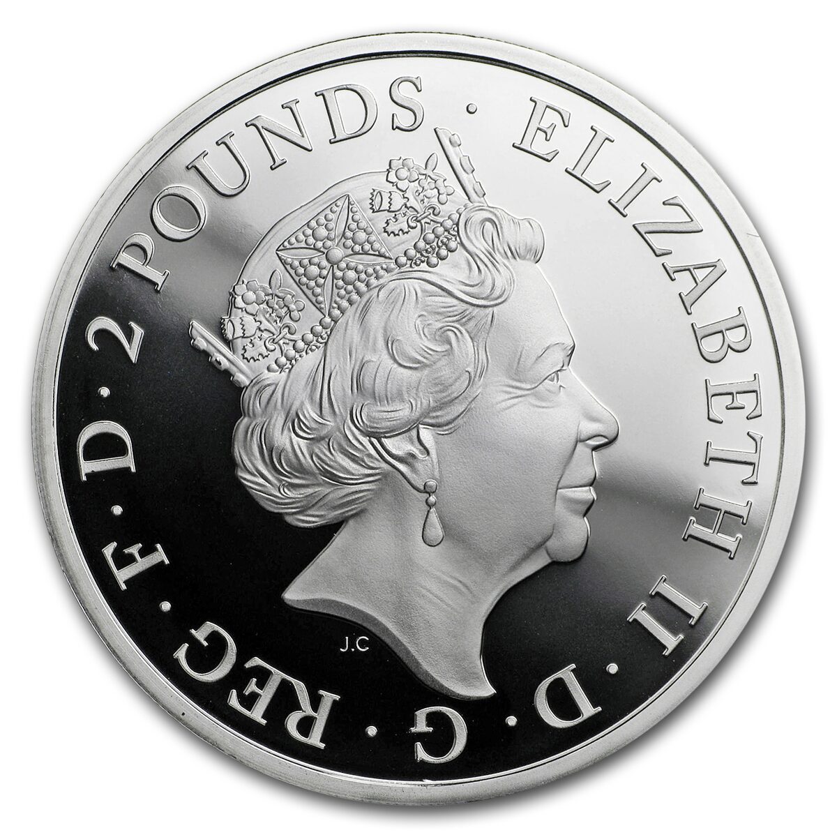 2018 GB Proof 1 oz Silver Queen's Beasts Bull (w/Box & COA)
