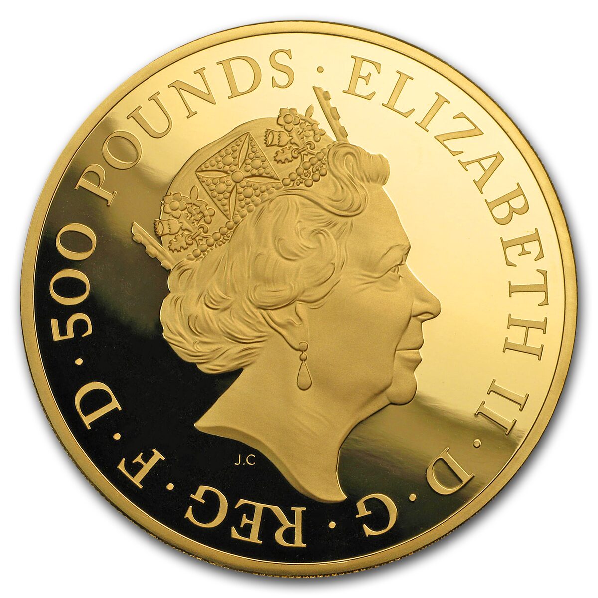 2018 GB Proof 5 oz Gold Queen's Beasts Bull (Box & COA)
