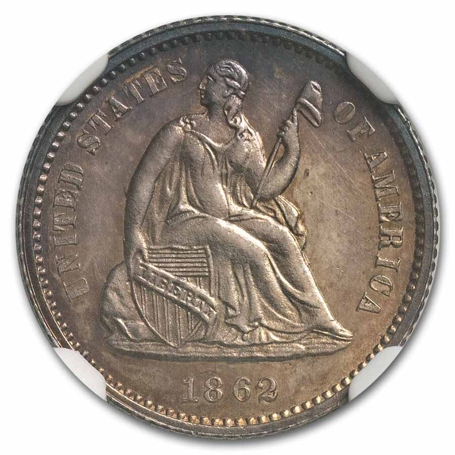 1862 Liberty Seated Half Dime MS-64 NGC
