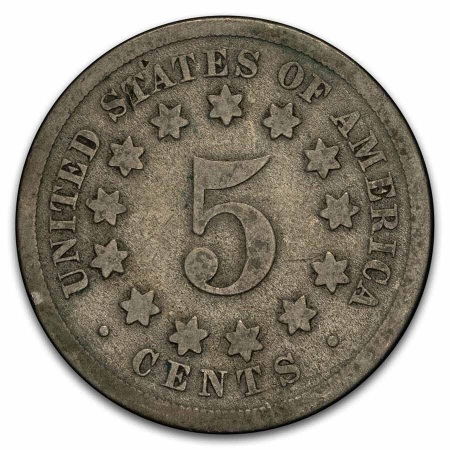 1869 Shield Nickel Good