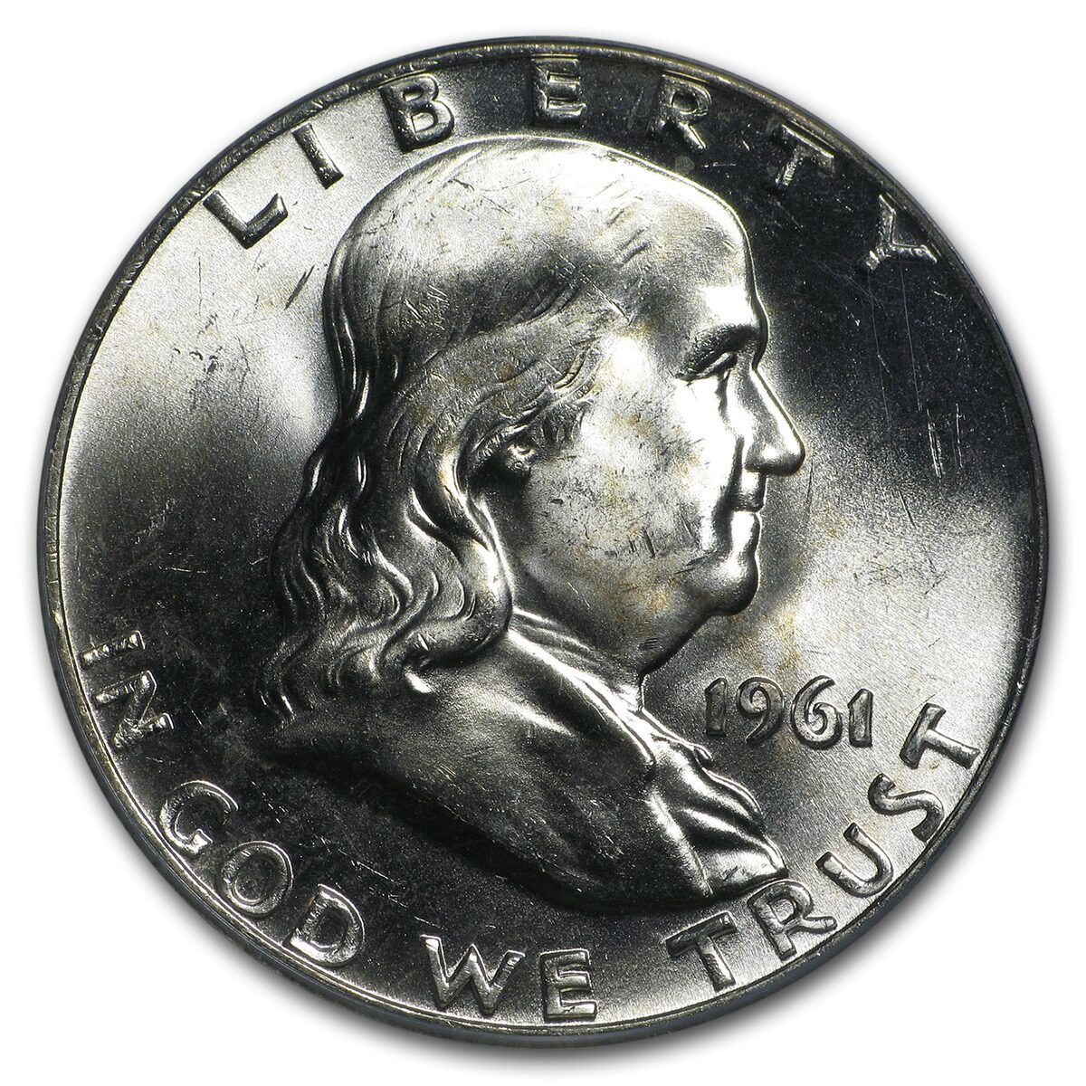 1961-D Franklin Half Dollar MS-64 PCGS (FBL)