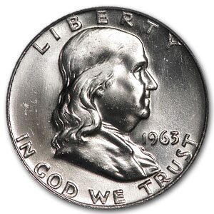 1963-D Franklin Half Dollar MS-64 PCGS