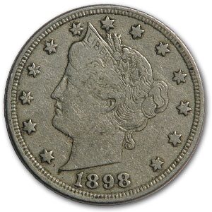 1898 Liberty Head V Nickel Fine