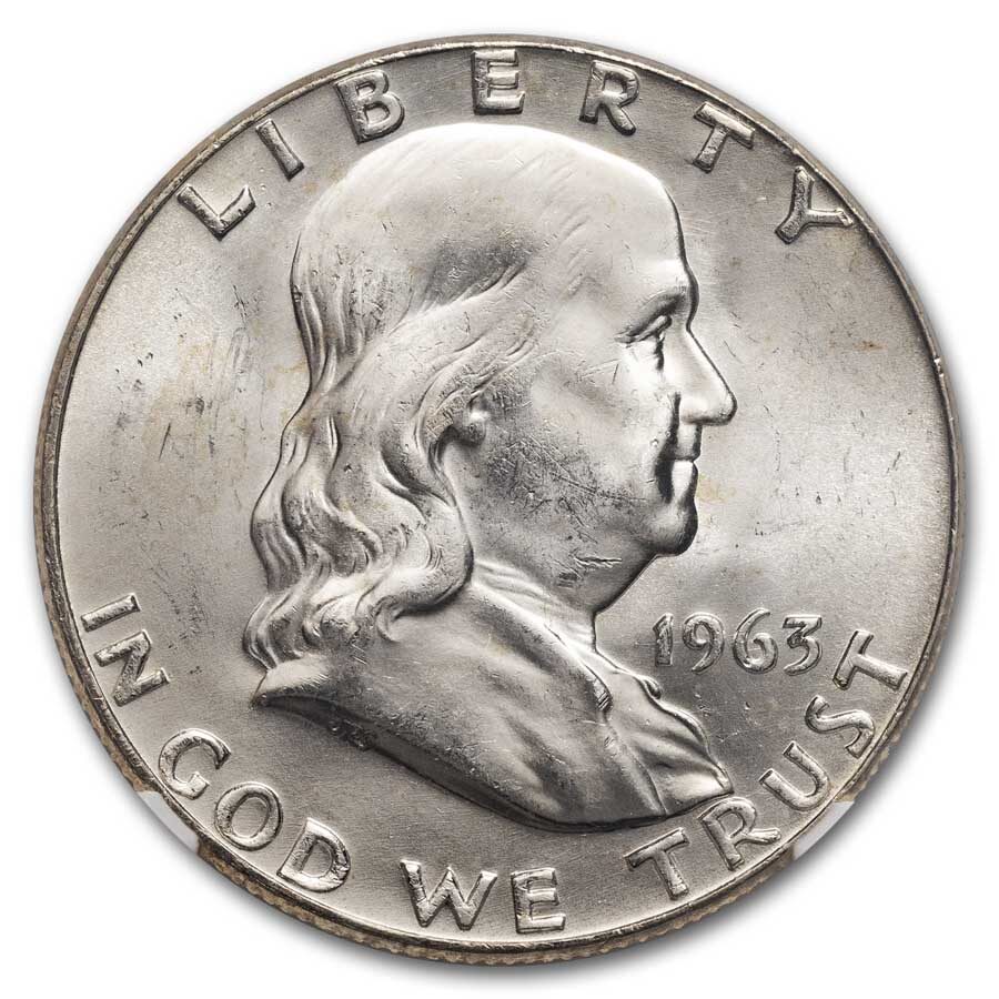 1963-D Franklin Half Dollar MS-64 NGC