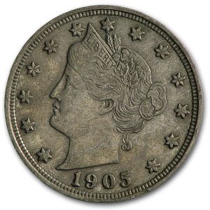 1905 Liberty Head V Nickel XF