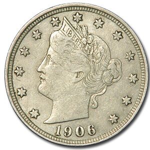 1906 Liberty Head V Nickel XF