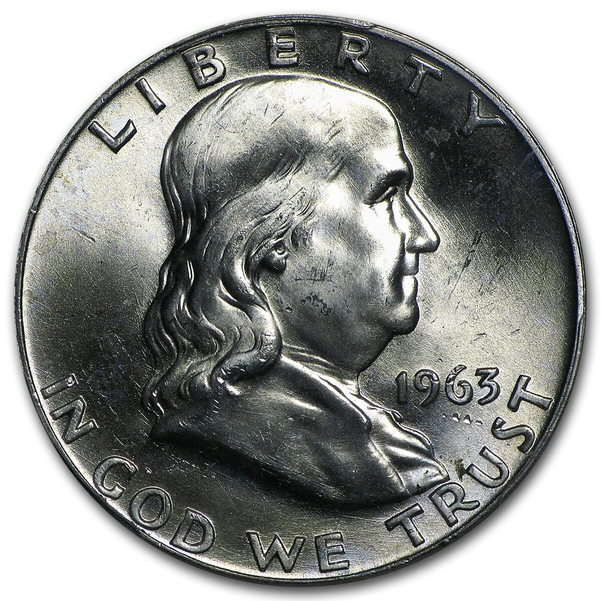 1963-D Franklin Half Dollar MS-64 PCGS (FBL)