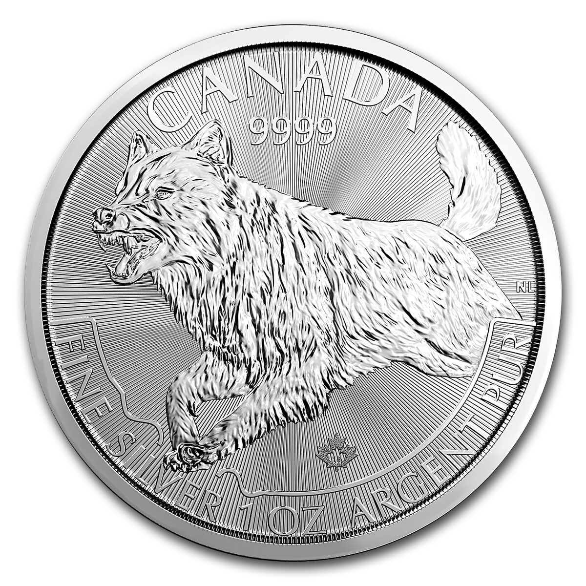 2018 RCM 1 oz Silver Predator Wolf (MintDirect® Premier Single)