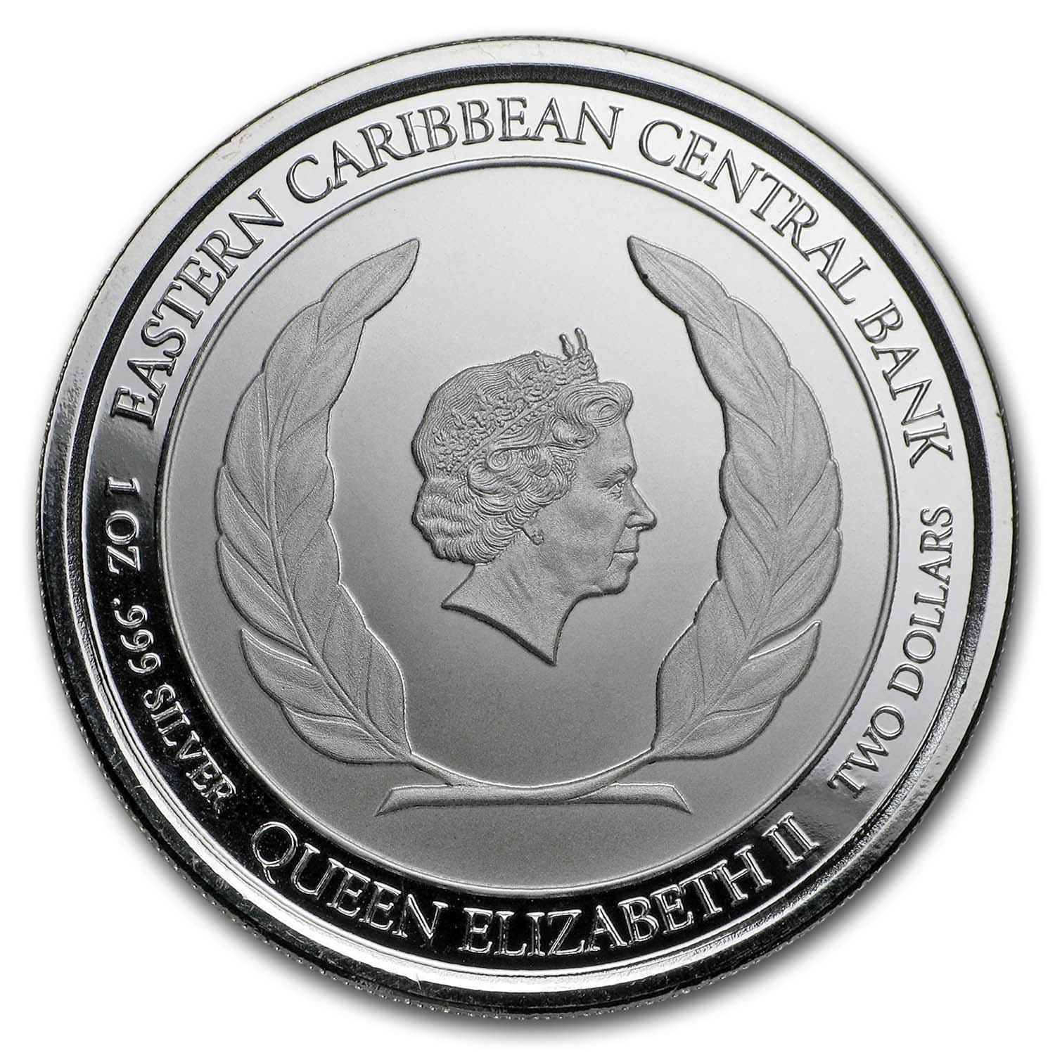 2018 Antigua & Barbuda 1 oz Silver Rum Runner BU