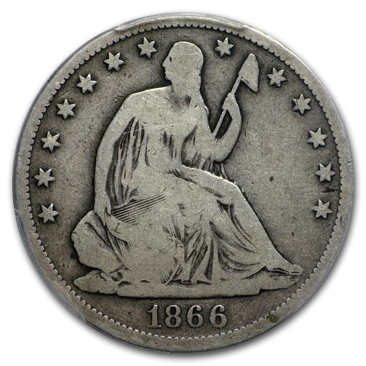 1866-S Liberty Seated Half Dollar VG-8 PCGS (No Motto)