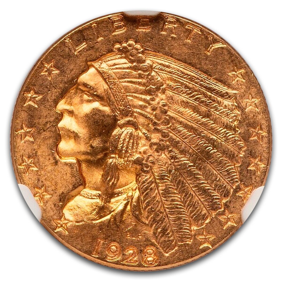 1928 $2.50 Indian Gold Quarter Eagle MS-64 NGC CAC