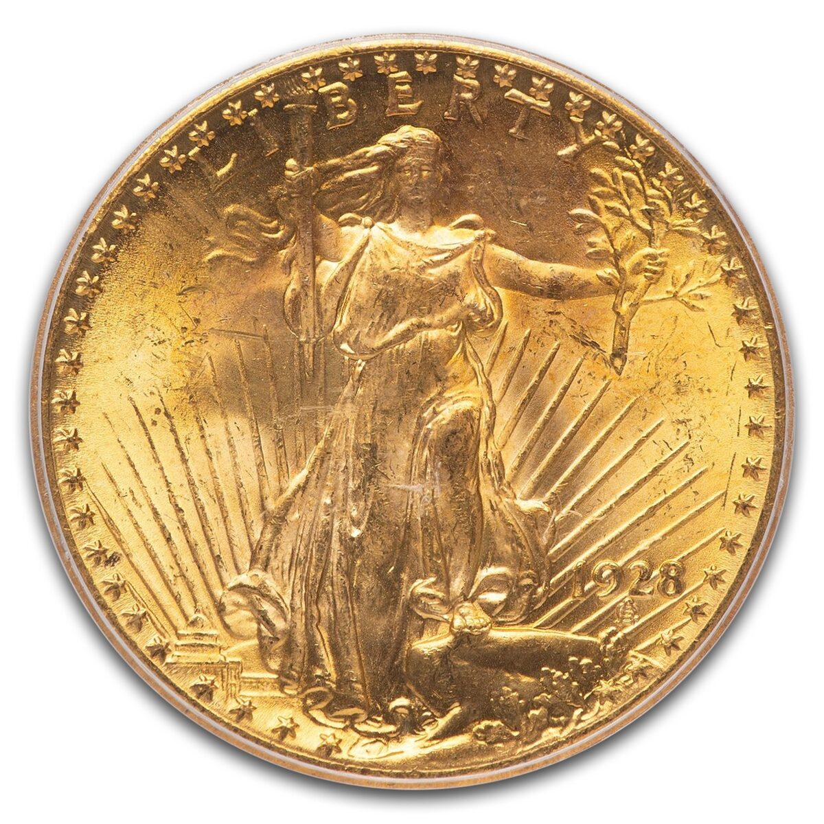 1928 $20 St Gaudens Gold Double Eagle MS-64 PCGS CAC