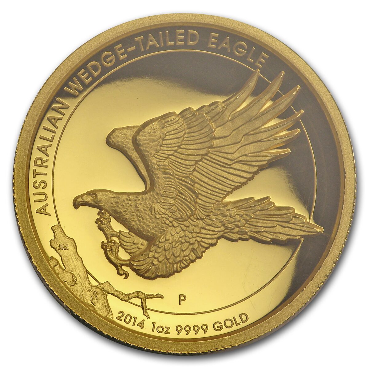 2014 AUS 1 oz Gold Wedge Tailed Eagle PR-70 PCGS (HR, Mercanti)