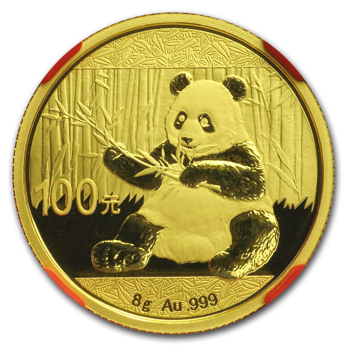2017 China 8 Gram Gold Panda MS-70 NGC (ER)