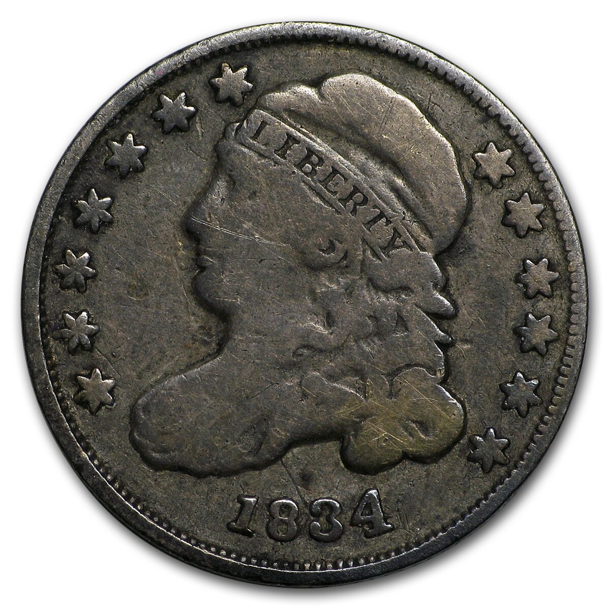 1834 Capped Bust Dime VG
