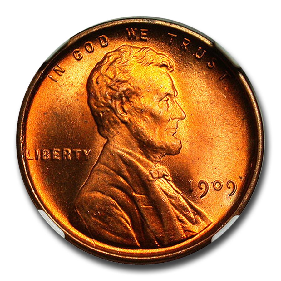1909 VDB Lincoln Cent MS-67 NGC (Red)