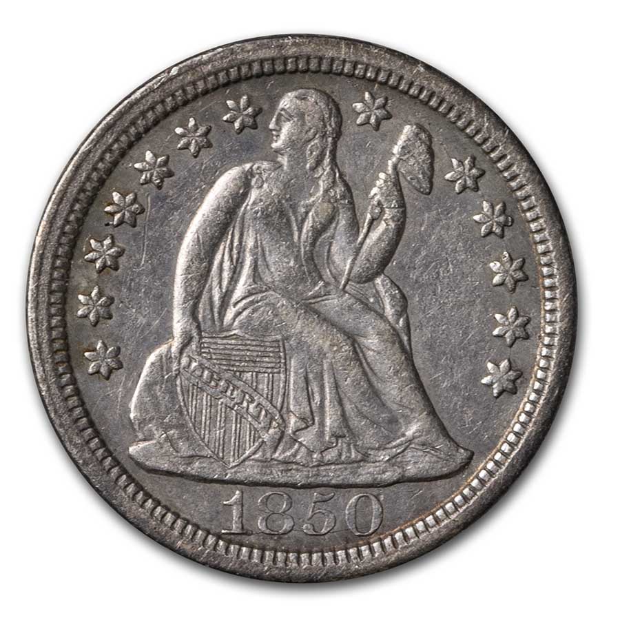 1850 Liberty Seated Dime XF