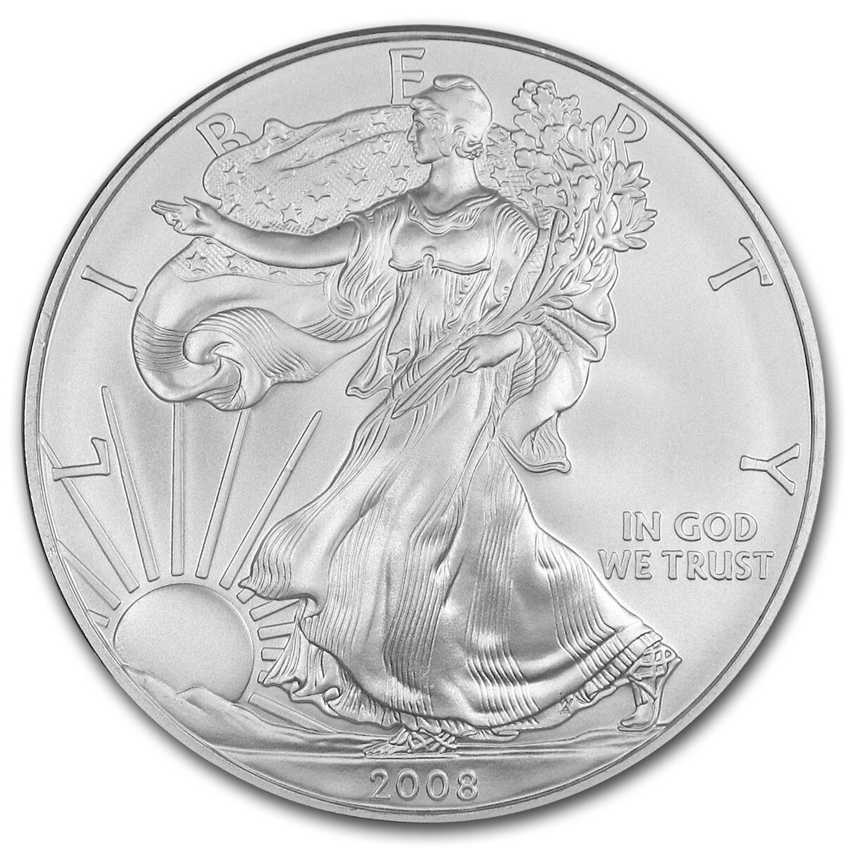 2008 1 oz American Silver Eagle (MintDirect® Single)