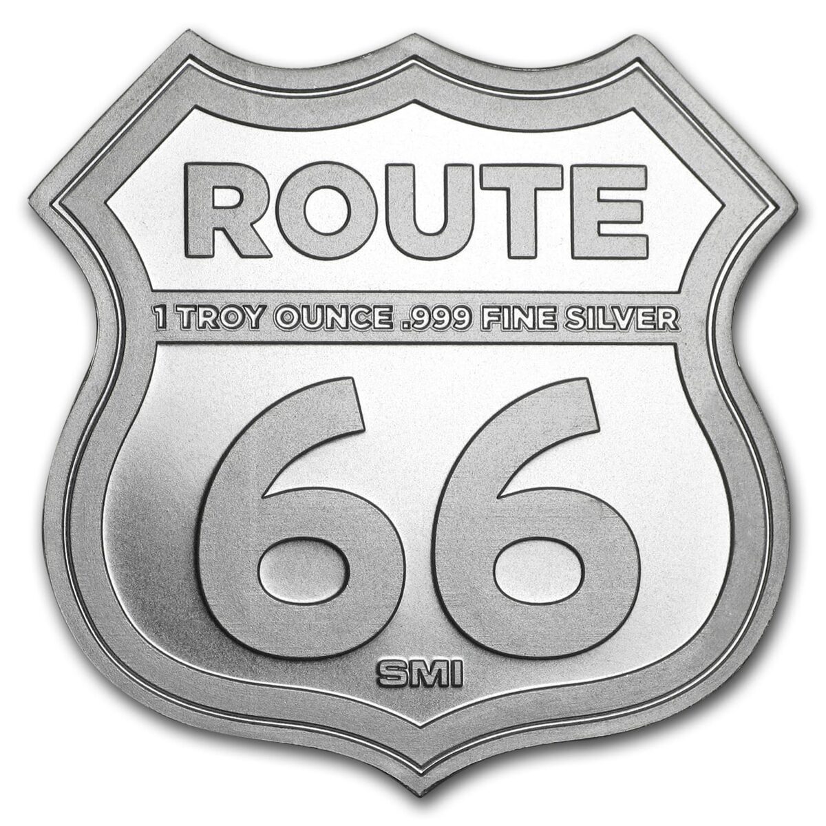 1 oz Silver - Icons of Route 66 Shield (Oklahoma Round Barn)